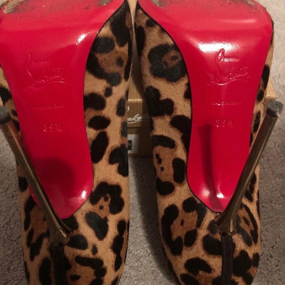 Auth Christian Louboutin Metalipp 120 Pony Leopard - Picture 6 of 8